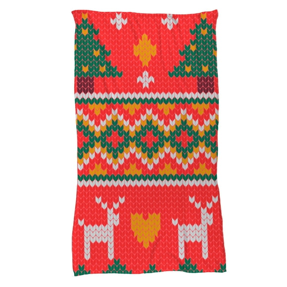 Cobija Manta Frazada Juana Gallo Diseño de Suéter Navideño Ultra Suave y Ligera