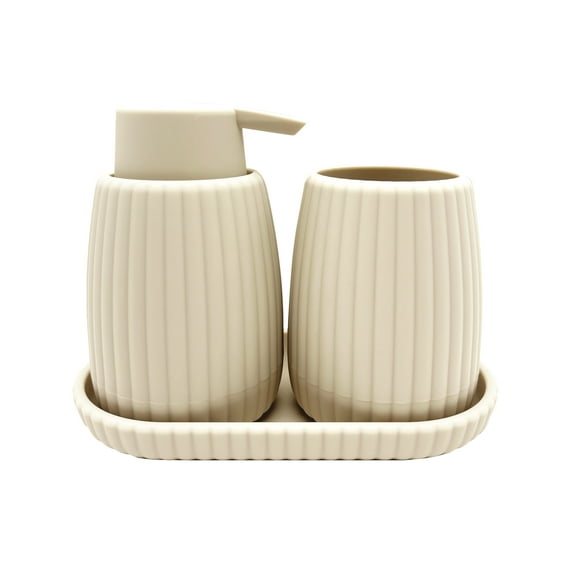 Mainstays 3-Piece Bathroom Accessory Set, French Oak