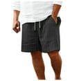 thumbnail image 1 of Men's Shorts Cotton And Shorts Multi Bag Tethered Striped Beach Pants For Men, 1 of 6