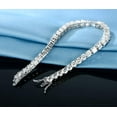 thumbnail image 5 of GEMSME 18K White Gold Plated 5MM Cubic Zirconia Classic Graduation Tennis Bracelet for Women Men Girls 8.0 inch, 5 of 5