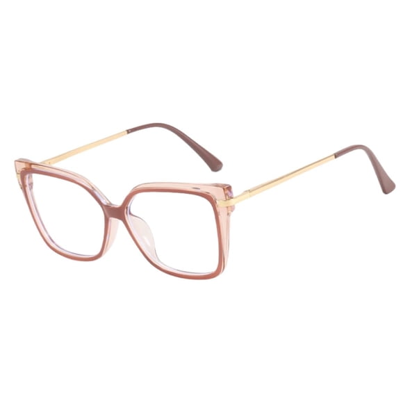 Gafas Shiratori rectangulares que bloquean la luz azul, color champán