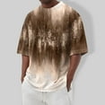 thumbnail image 2 of Mfakffe Mens Graphic Crewneck Tshirt Summer Plus Size Short Sleeve Lightweight Tops Gradient Color Casual Big and Tall Tees, 2 of 5