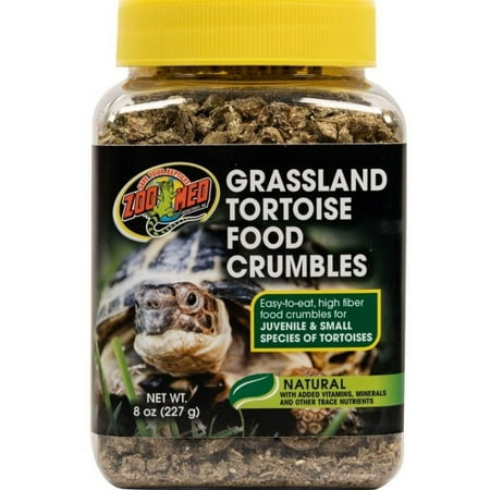 Zoo Med Grassland Tortoise Food Crumbles [Reptile Tortoise Food, Reptile Supplies] 8 oz
