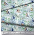 thumbnail image 3 of Soimoi Rayon Fabric Branch & Bird Artistic Print Sewing Fabric Yard 56 Inch Wide, 3 of 3