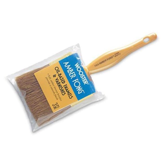 1123 2 in. Amber Fong Varnish Brush Brown China Bristle - Brown - 2 in.