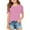 Pink, variant on ZKIRBJV Girls Tops Size 10-12 Casual Puff Short Sleeve Tee Top Summer Cute Crew Neck Shirts Little Girl Ruffle Floral Plain Blouse Light Purple 12-14 Years