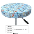 thumbnail image 4 of Balery Cartoon Rocket With Space Fundas de asiento para taburete de bar redondo de tela de terciopelo ajustables que protegen de arañazos y manchas para sillas de 14 a 17 pulgadas.-13 inch, 4 of 7