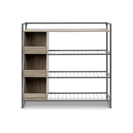 Homestar - 4-Shelf Shoe Rack - Warm Reclaimed Wood