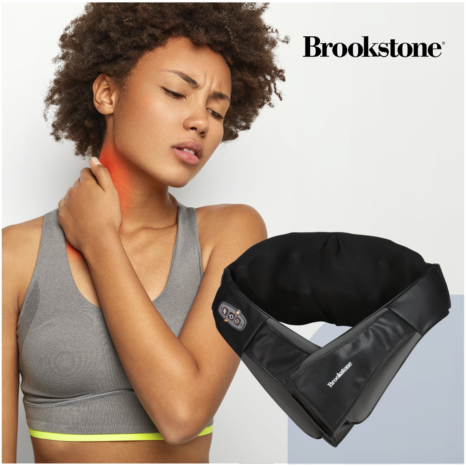 Brookstone Cordless Heated Neck & Back Massager - Macy's