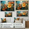 thumbnail image 4 of Designart "Tropical Tangle Orange Blue painting IV" Abstract Collages Canvas Art Print, 4 of 5