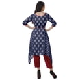 thumbnail image 4 of Moomaya Ensemble Tunique Indienne Haut et Pantalon Manches 3/4 Imprimé Kurta Kurti de Designer pour Femmes, 4 of 6