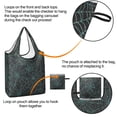 thumbnail image 4 of 5 Pack Foldable Shopping Bag,Halloween Spider Web Pattern Reusable Grocery Bags with Pockets,Large Reusable Tote Bags with Handles Waterproof & Lightweight, 4 of 6