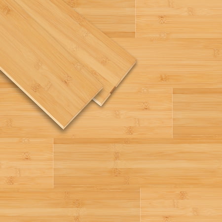 Jeedeson Solid Bamboo Flooring, 14-Pack 20 Sq.Ft Easy DIY Wood Flooring Planks Interlocking for Living Room, Dining Room & Bedrooms (Light Honey, 40.15 in. L x 5.11 in. W x 3/5 in)