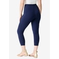 thumbnail image 2 of Roaman's Women's Plus Size Side-Pocket Essential Capri Legging, 2 of 6