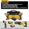 thumbnail image 2 of Kit combinado de herramientas eléctricas DEWALT 20V MAX XR 4-TOOL con taladro percutor, 2 of 8