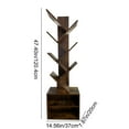 thumbnail image 3 of Tree Shaped Bookshelf Home Decorative Book Rack Multi Layer Storage Shelf for Living Room Study Bedroom Office, 3 of 9