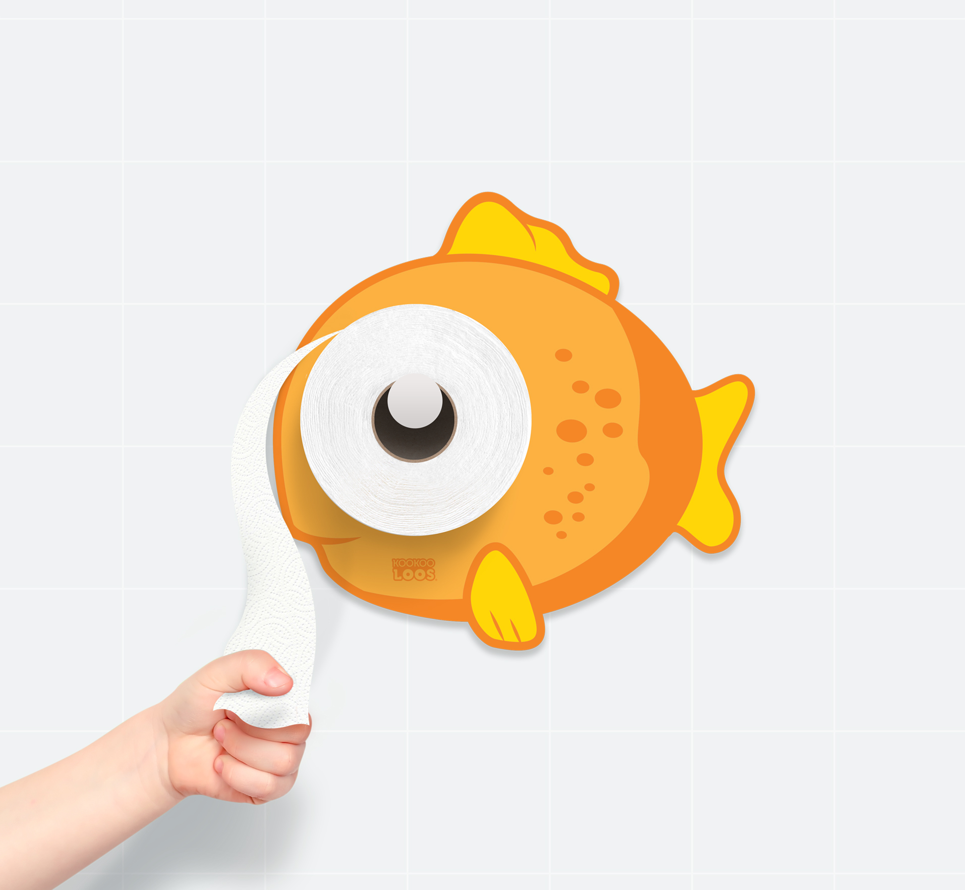 KooKooLoos Potty Training Accessory and Toliet Paper Holder, Guppy