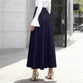thumbnail image 5 of Wdgfv Women's Vintage High Waist Wool Blend Plaid A-Line Long Maxi Skirt with Pocket, 5 of 5