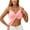 Pink, variant on Women's Plus Size Camisole with Built-in Bra, Sexy V Neck Padded Tank Top, Adjustable Strap Cami Undershirt, Soft Sleepwear Layering Vest
