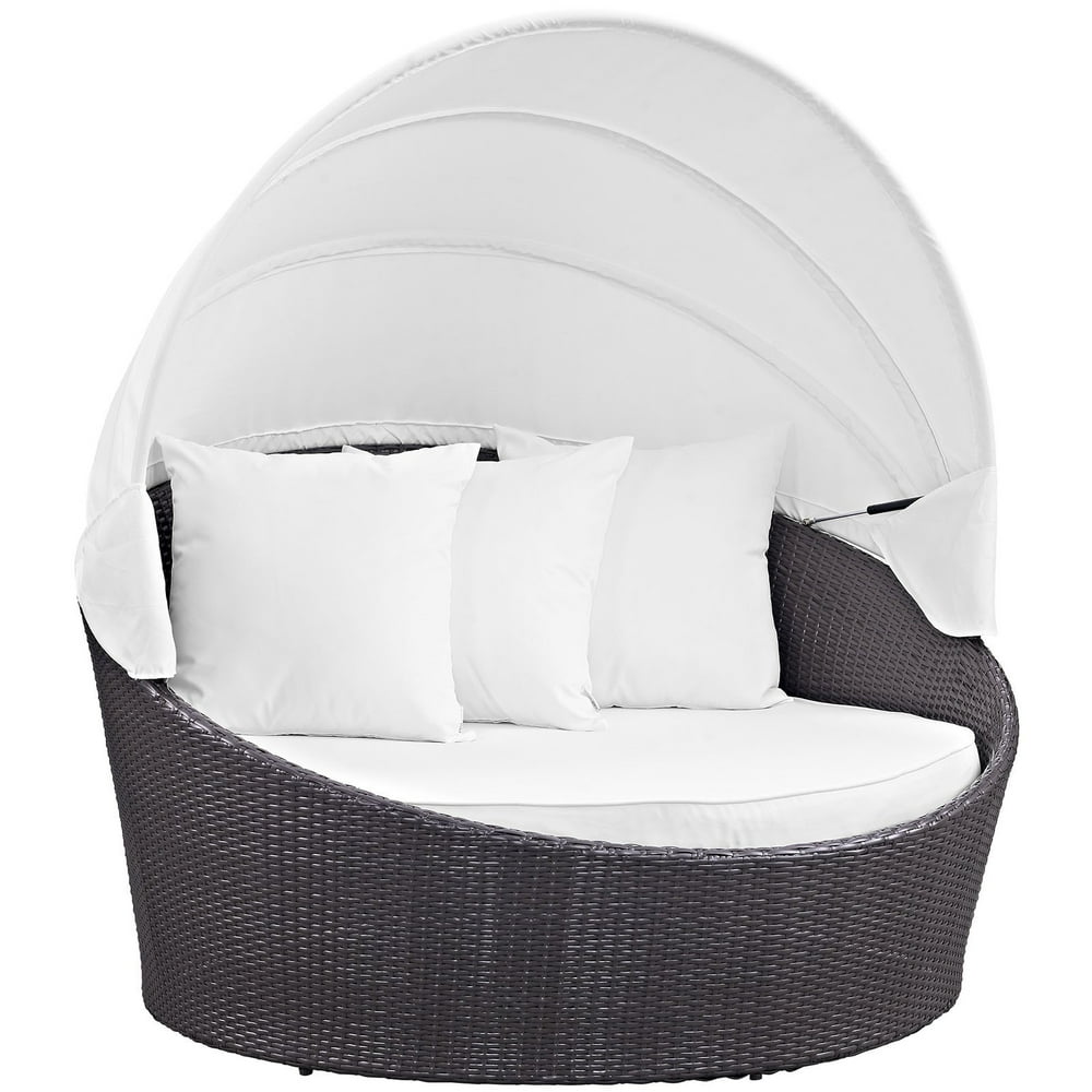 Modway Convene Wicker Outdoor Daybed with Canopy