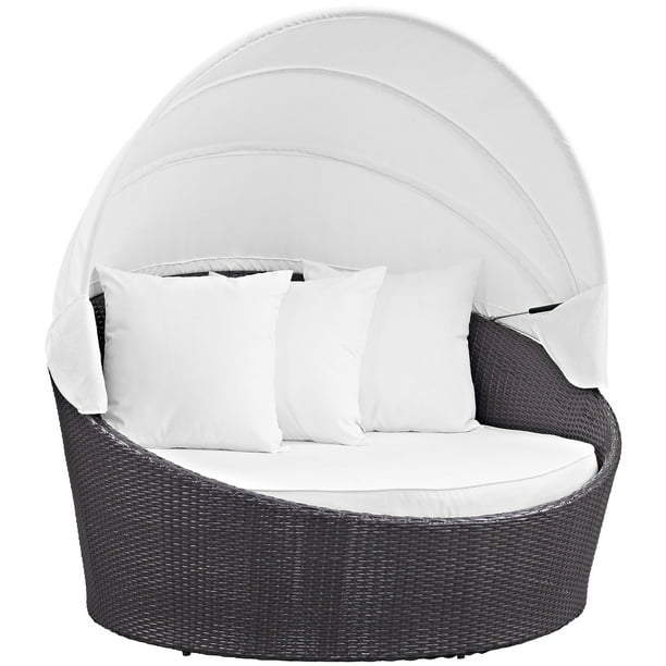 Modway Convene Wicker Outdoor Daybed, Outdoor Daybeds With Canopy