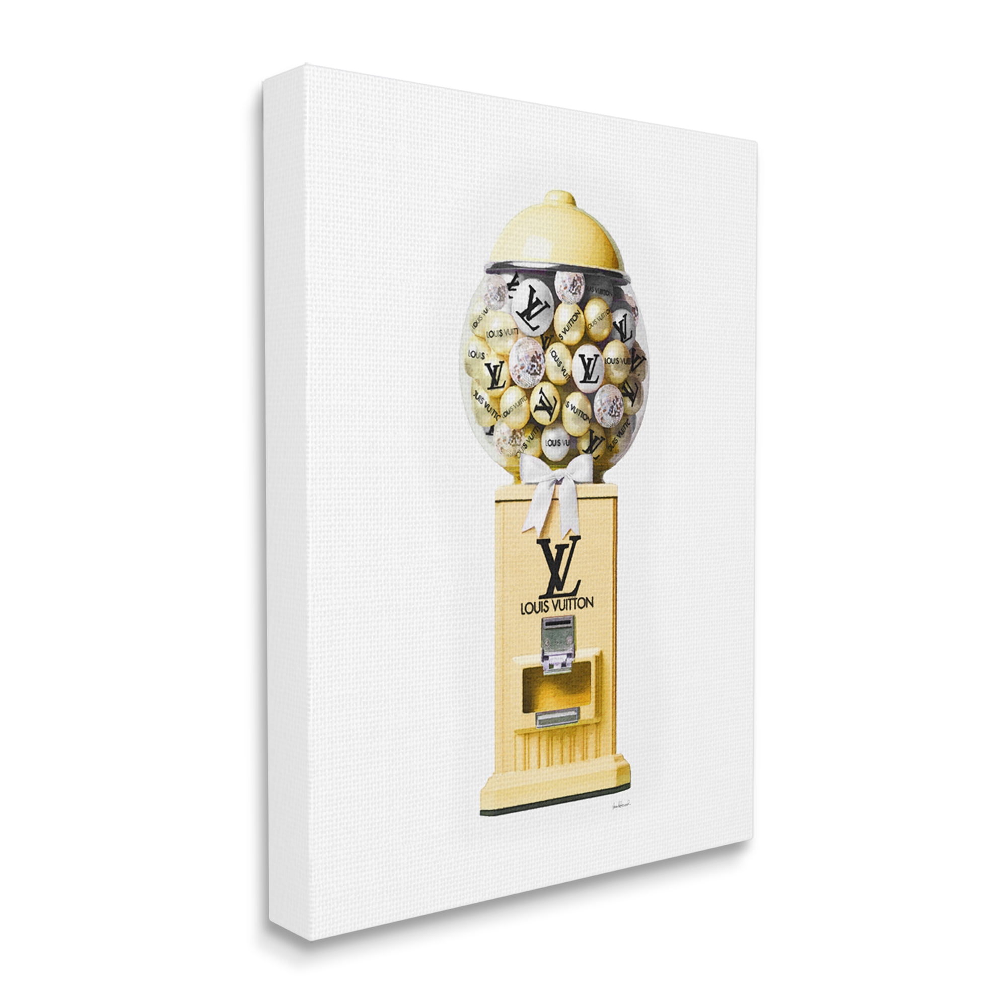 Stupell Industries Yellow Gumball Machine Beauty & Fashion Painting Gallery Wrapped Canvas Art Print Wall Art, 24 x 30