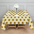 thumbnail image 3 of White Yellow Sunflower Pattern Square Tablecloth,Waterproof Square Table Cover,Wipeable Spillproof Washable Table Cover for Home Kitchen Party Decor 42"X42"(107x107cm), 3 of 6