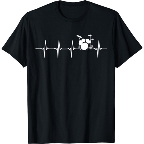Drums Heartbeat T-Shirt for Drummers & percussionists