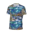thumbnail image 6 of Wukai Christmas Tree Print Men's Short-Sleeved Mesh T-Shirt,Quick-Dry Short Sleeve Workout T-Shirt-5X-Large, 6 of 8