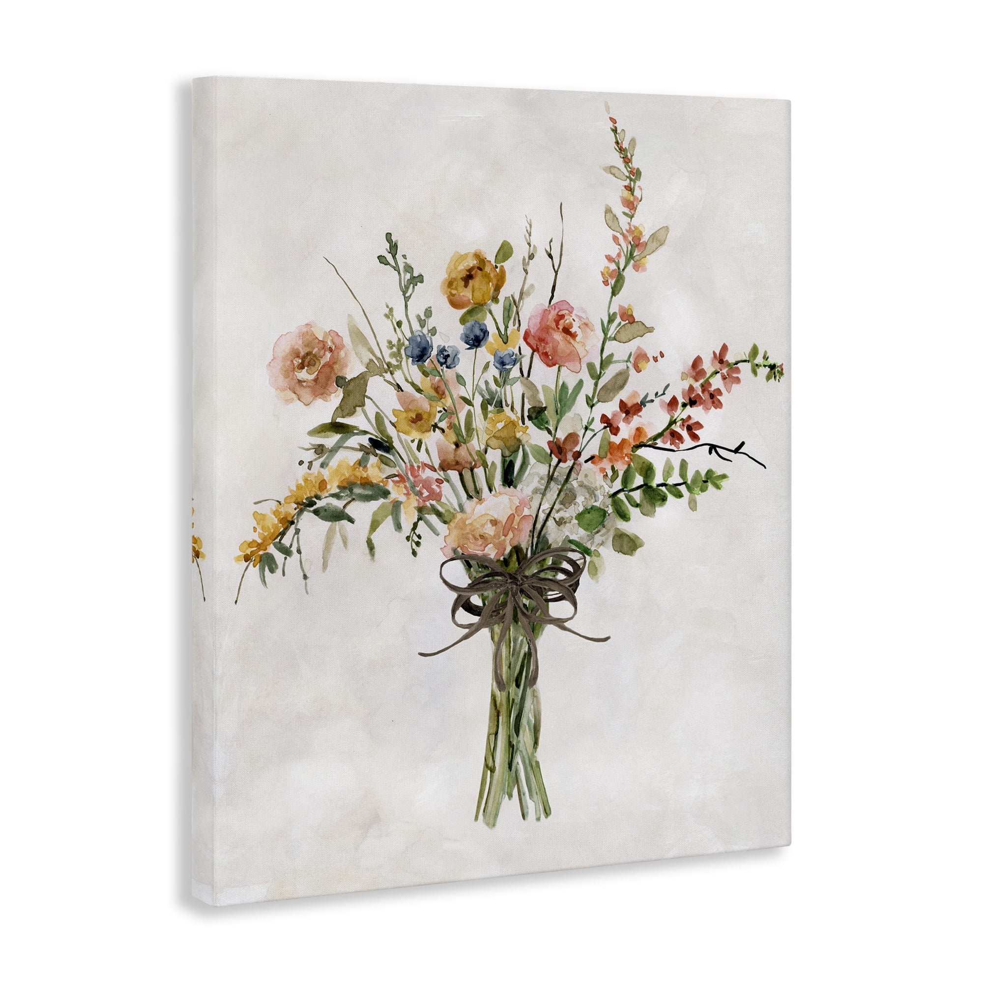 Stupell Industries Charming Bright Bouquet Botanical & Floral Painting Gallery Wrapped Canvas Art Print Wall Art, 24 x 30