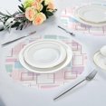thumbnail image 6 of GZHJMY Pastel Square Washable Non-Slip Round Placemat Heat Resistant Greaseproof 15.4-in Table Mat for Dinner Party BBQ(1 PCS), 6 of 6