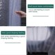 thumbnail image 4 of EVA Clear Shower Curtain Liner,3D Water Cube 5G Shower Liners with 12 Rustproof Metal Grommets and Weighted Magnets, Waterproof Duty Shower Curtains f, 4 of 4