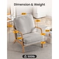 thumbnail image 2 of Mid Century Modern Accent Chairs for Living Room, 23” Wide Comfy Chair for Bedroom, Small Cozy Sherpa Reading Chairs for Adults, 108° Lounge Arm Chair Indoor with Detachable Cover, 5.5" Foam Cushion, 2 of 8