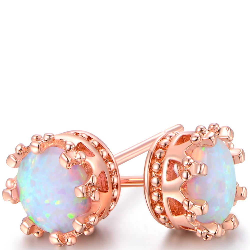 Beautiful Black Gold Filled White Fire Opal Heart Shaped Stud Earrings 7mm Beautiful Black Gold Filled White Fire Opal Heart Shaped Stud Earrings 7mm