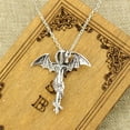 thumbnail image 7 of Flying Dragon And Sword Silverplated 2-Necklaces and 1 Pendant Anti-tarnish Jewelry  J-397-GS, 7 of 7