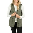 thumbnail image 1 of Womens Sleeveless Military Hooded Anorak Vest Jacket, 1 of 4