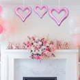 thumbnail image 5 of 10 Inch Flocked Heart Wreath Red - Valentine's Day Hanging Sign, Garland Decoration for Home, Wedding, Anniversary & Front Door Decor, 5 of 6