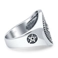 thumbnail image 2 of Blue Apple Jewelry Co. Eye Star Signet Fashion Thumb Women Wedding Ring 925 Sterling Silver, 2 of 5