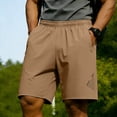 thumbnail image 2 of Men's Workout Running Shorts 7" Lightweight Training Gym Athletic Shorts for Men with Zipper Pockets Size XS-2XL Coffee, 2 of 9
