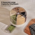 thumbnail image 4 of Thyme & Table 6 Section Rotating Food Storage Dispenser with Removable Drawer, White, 4 of 9