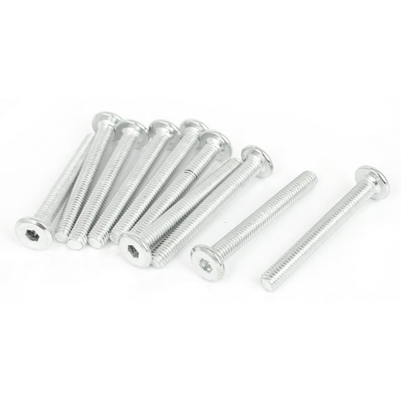 Uxcell M6x50mm Countersunk Flat Head Cap Socket Hexagon Key Bolts Screws (10- Pack)