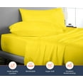 thumbnail image 2 of SGI Bedding Microfiber Made Bed Sheet Set - Queen Size Sheets Microfiber Sheets Soft, Durable Sheets 15" Deep Yellow, 2 of 7