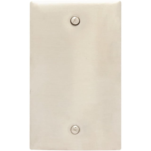 Placa Ciega Eléctrica Leviton Acero Inoxidable Plata 11.5X7.