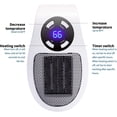 thumbnail image 2 of Alpha Heater, 2025 Upgrade 500W Smart Space Electric Fan Heater, Small Space Heater Plug in Wall with Remote, with Adjustable Thermostat Timer and Led Display, 2 of 9