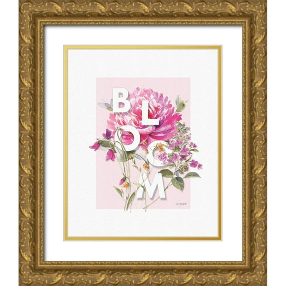 Audit, Lisa 26x32 Gold Ornate Wood Framed with Double Matting Museum Art Print Titled - Obviously Pink 09A