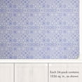 thumbnail image 2 of Paquete De 24 Azulejos De Papel Tapiz De 8 X 8 "Para Protector Contra Salpicaduras De Cocina. Despegue Y Pegue El Protector Contra Salpicaduras En Un Diseño De Mosaico De Piedra Pintada De Azul. Placa, 2 of 5