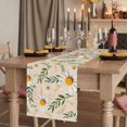 thumbnail image 2 of Table Runners 72 Inches Long Dress Scarves, Spring Daisy Farmhouse Kitchen/Dining Table Runner, Coffee Tablerunners, Country Watercolor Flower Leaf Plant 16x72 Inch, 2 of 9