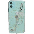 thumbnail image 6 of for iPhone 12 Pro/12 6.1" Case Gold Foil TPU,with Metal Bracelet Chain Butterfly Hand Strap,Clear Girly Glitter Goldleaf Bling Shockproof Case for iPhone 12 Pro/12 6.1"(Golden), 6 of 12