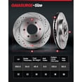 thumbnail image 2 of Gaiasurge Front Brake Pads and Rotors Kit For 2010-2020 Ford F-150 (6 Lug) Drilled & Slotted Disc Brake Rotors Ceramic Brakes Pads 2011 2012 2013 2014 2015 2016 Replacement : 13.78" inch, 2 of 7