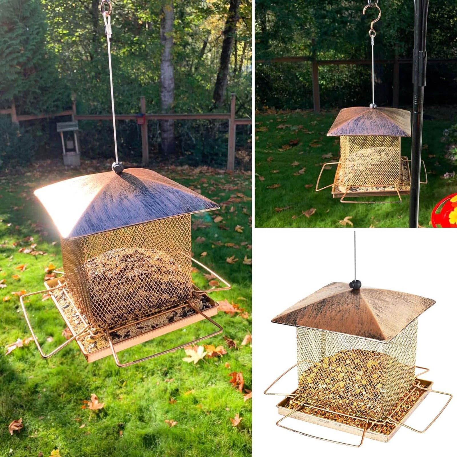 Hmsavn Hanging Standing Outdoor Garden Bird Feeding Supplies Feeders Hummingbird Feeders Gardening Tools